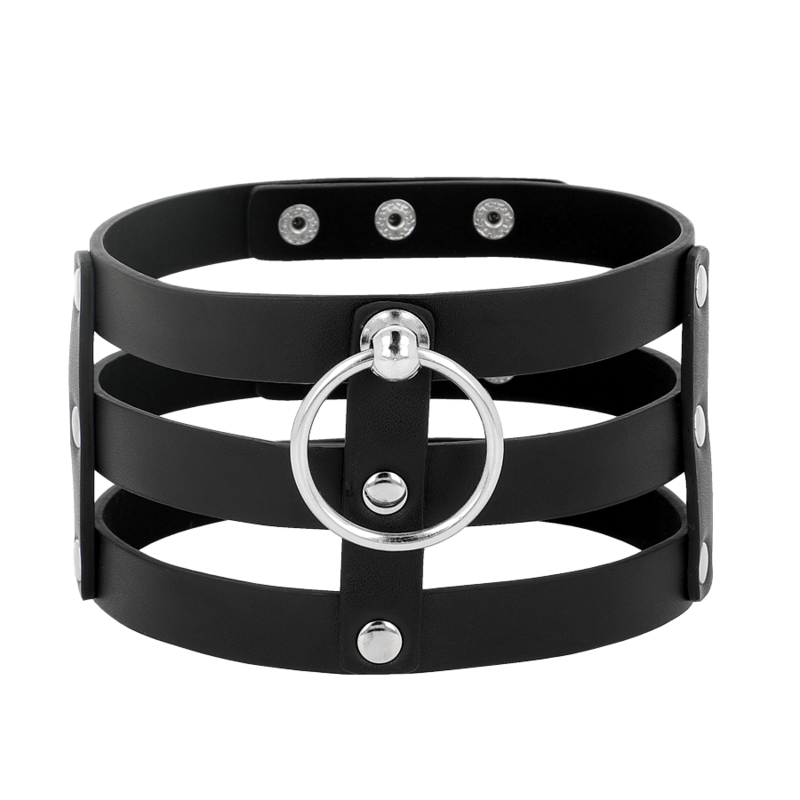 Coquette Chic Desire - Gargantilha de Couro Vegano Estilo Fetish