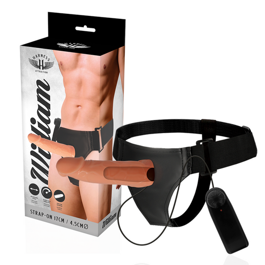 Harness Attraction Willian Hollow Rnes Com Vibrador 17 Cm -o- 4.5 Cm