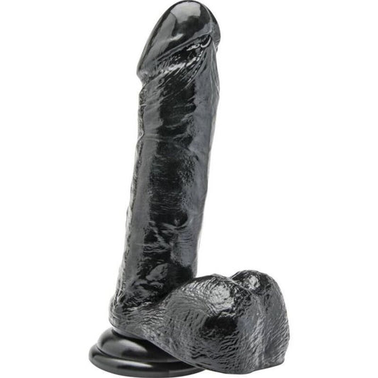 Dildo Realista de 18 cm con Bolas Negras
