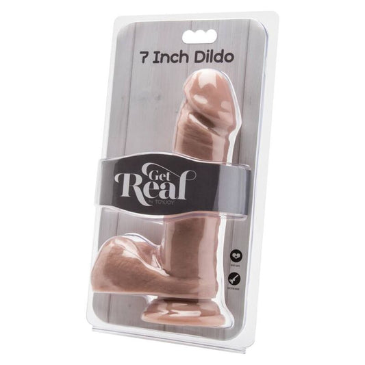 Real Dildo de 18 cm con Testículos Natural
