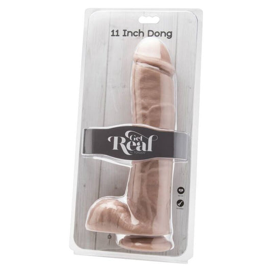 Get Real Dildo 28 Cm Com Bolas Pele