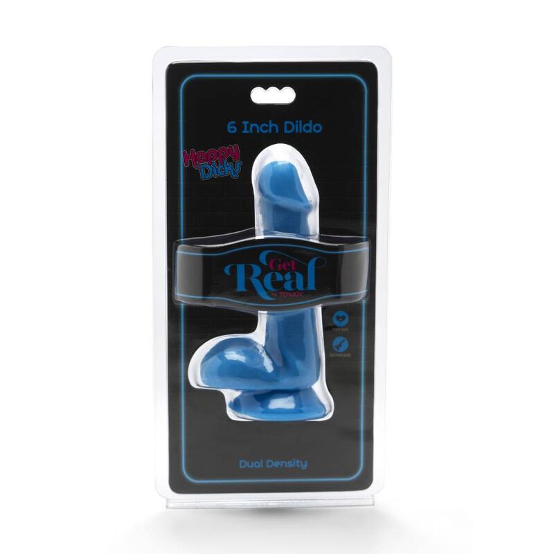 Get Real Happy Dicks Dildo 12 Cm Bolas Azules