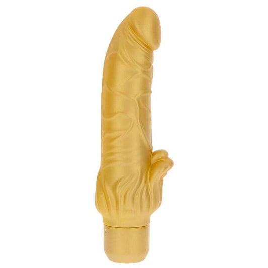 Get Real Gold Dicker Stim Vibrador Ouro
