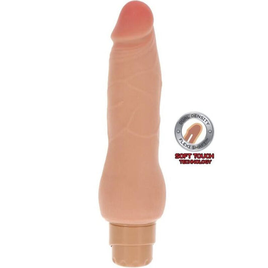 Get Real Piel Vibrador Liso de Doble Densidad
