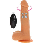 Get Real Contas Rotativas Vibrando Pele Dildo