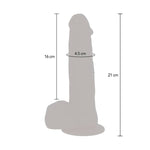 Get Real Contas Rotativas Vibrando Pele Dildo
