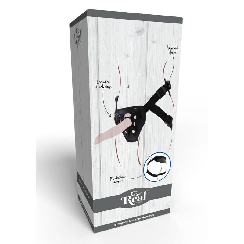 Get Real Strap-on Deluxe Látigo Negro