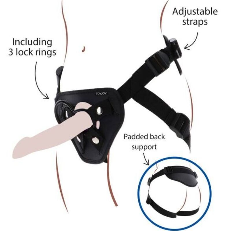 Get Real Strap-on Deluxe Chicote Preto