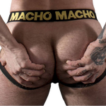 Macho Mx25ac Jock Couro Amarelo L