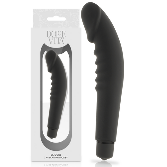 Dolce Vita Vibrador Realistic Pleasure Black Silicone