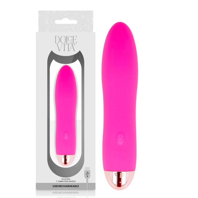 Dolce Vita Vibrador Recargable Cuatro Rosa 7 Velocidades