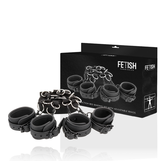 Fetish Submissive Conjunto de Laços de Cama de Luxo Com Forro de Noprene
