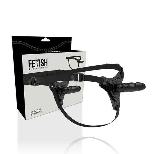 Arnés Fetiche Sumiso Silicona Negro Realista 15 Cm