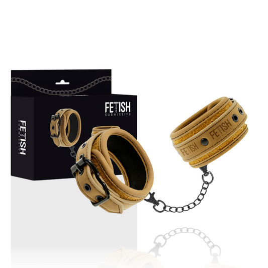 Fetish Submissive Origen Algemas de Couro Vegano Com Forro de Neoprene