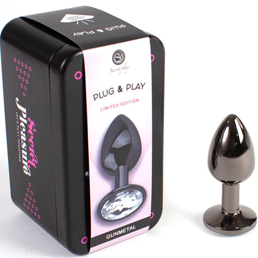 Secretplay -Plug Anal de Gunmetal Tamanho Pequeno 7 cm