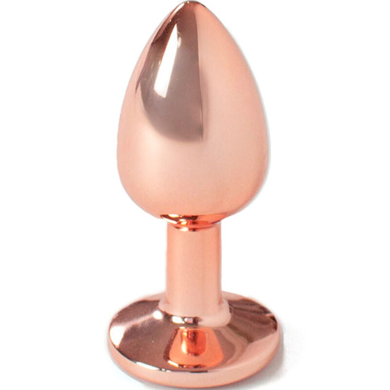 Secretplay -Plug Anal de Metal Oro Rosa Tamaño Pequeño 7 cm