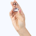 Secretplay -Plug Anal de Metal Oro Rosa Tamaño Pequeño 7 cm