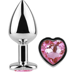 Secretplay - Plug Anal de Metal Fucsia Corazón Pequeño Tamaño 7 cm