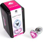 Secretplay - Plug Anal de Metal Fucsia Corazón Pequeño Tamaño 7 cm