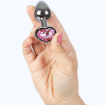 Secretplay - Plug Anal de Metal Fucsia Corazón Pequeño Tamaño 7 cm
