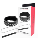 Darkness Colar de Couro de Alta Qualidade Com Trela
