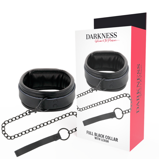 Darkness Colar Preto Com Corrente