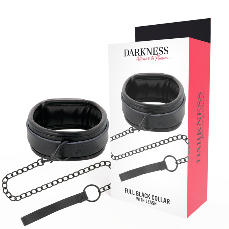 Darkness Colar Preto Com Corrente
