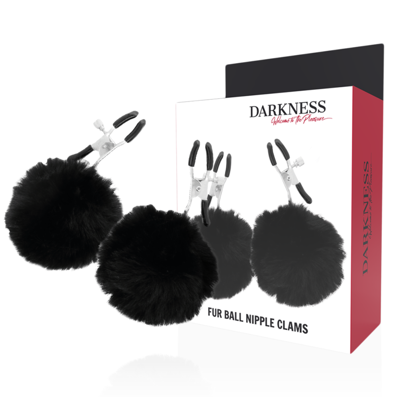 Darkness - Pinças Para Bicos Com Pom Poms 1