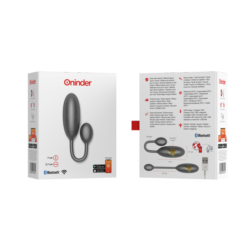 Oninder Huevo Vibratorio Denver Negro 7 X 2,7 Cm Aplicación Gratuita