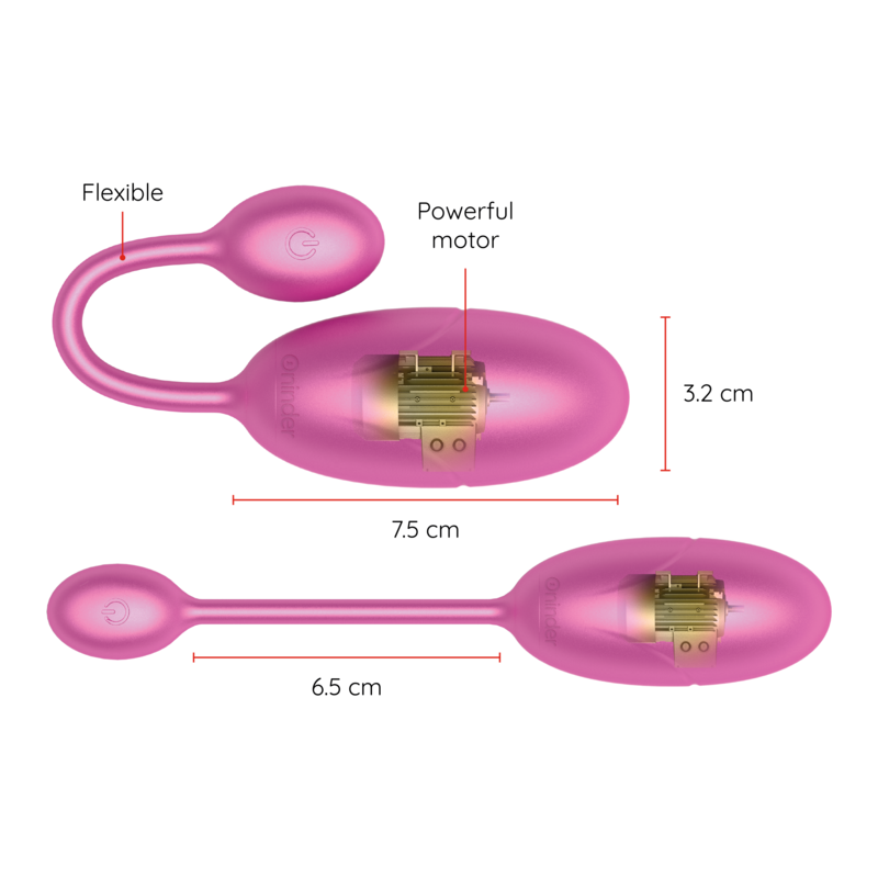 Oninder Ovo Vibrante Tóquio Rosa 7,5 X 3,2 Cm Aplicativo Gratuito
