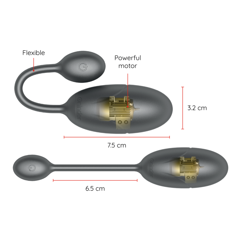 Oninder Huevo Vibrador Tokyo Negro 7,5 X 3,2 Cm Aplicación Gratuita