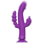 Intenso Vibrador de Silicona Casanova Triple Motor Conejo Morado