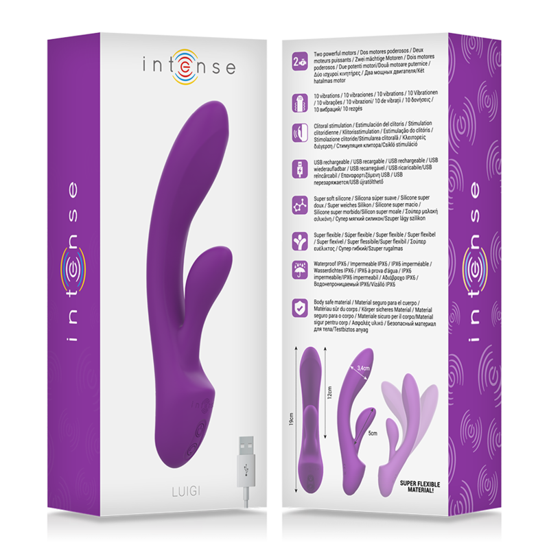 Intense Vibrador Luigi Coelho Silicone Líquido Roxo