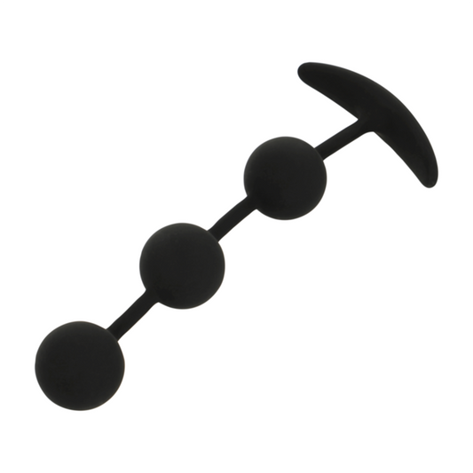 Black&Silver - Rosário Anal Harry 3 Esferas de Silicone 14 cm