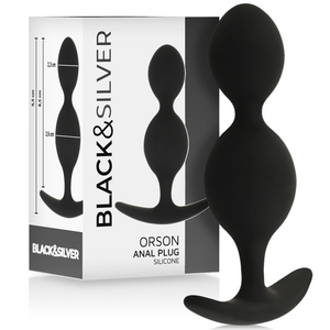 Black&Silver - Orson Plug Silicone 2 Ondas Anais 9 cm