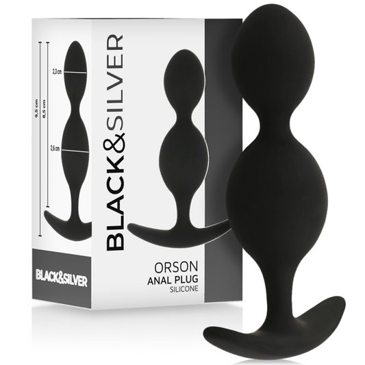 Black&Silver - Orson Plug Silicone 2 Ondas Anais 9 cm