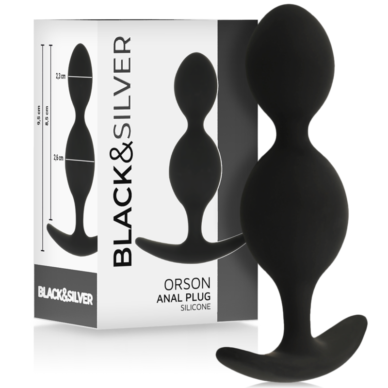 Black&Silver - Orson Plug Silicone 2 Ondas Anais 9 cm