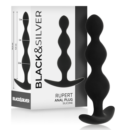 Black&Silver Corrente de Bola Anal Rupert 10 cm