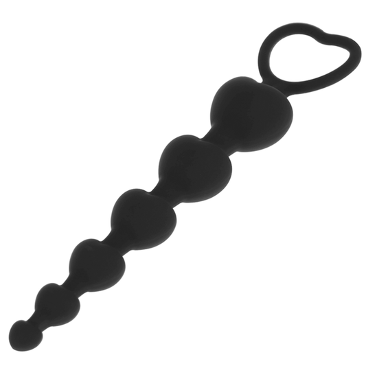 Black&Silver - Cadeia de Corações Anal Mila 18 cm