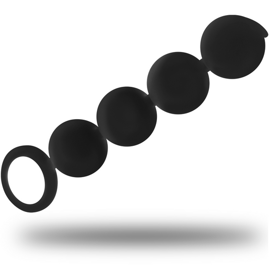 Black&Silver - Rosário Anal Lennon 4 Esferas de Silicone 15 cm