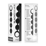 Black&Silver - Rosário Anal Lennon 4 Esferas de Silicone 15 cm