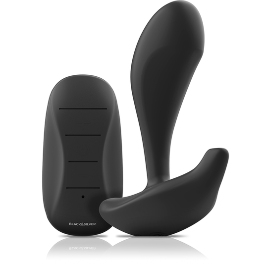 Black&Silver - Controle Remoto de Silicone Dwayne AnalPlug