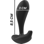 Black&Silver - Controle Remoto de Silicone Dwayne AnalPlug