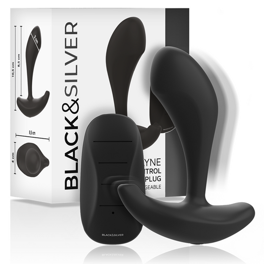 Black&Silver - Controle Remoto de Silicone Dwayne AnalPlug