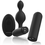 Black&Silver - Controle Remoto dePlug Anal de Silicone Tucker Pequeno