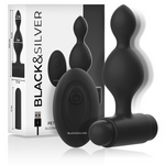 Black&Silver - Controle Remoto dePlug Anal de Silicone Tucker Pequeno