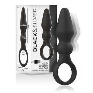 Black&Silver - Plugue Anal de Silicone Poderoso Ozzy