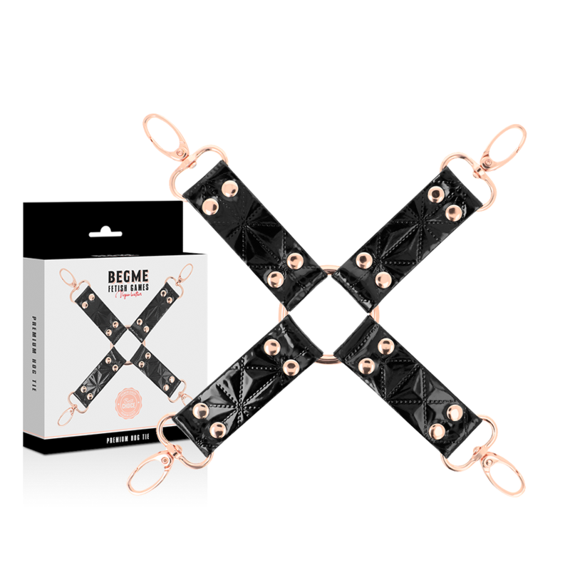 Begme - Black Edition Hog Tie de Couro Vegano