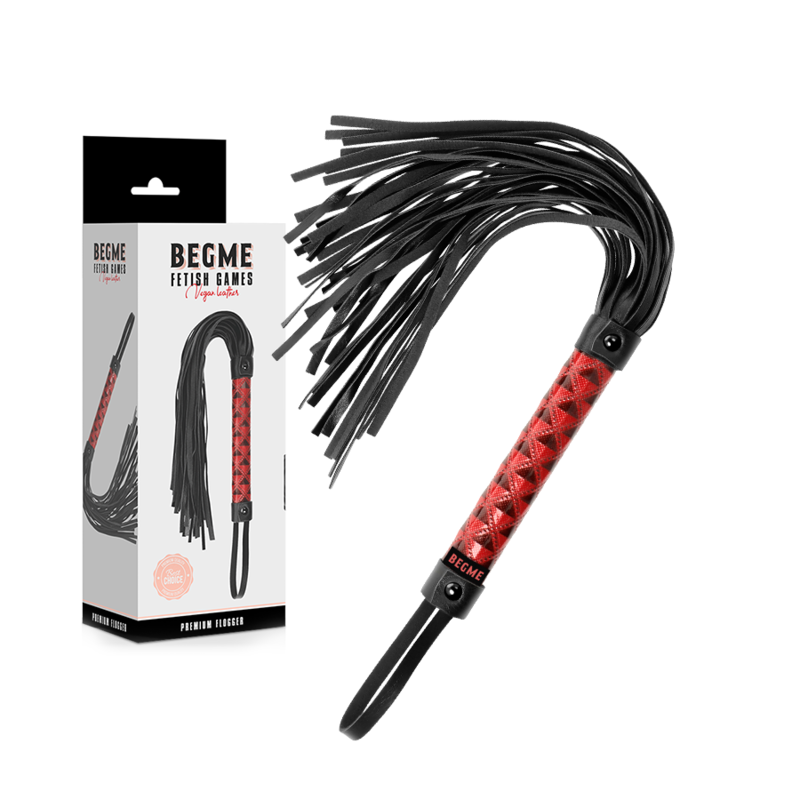 Begme - Flogger de Couro Vegano Edio Vermelha