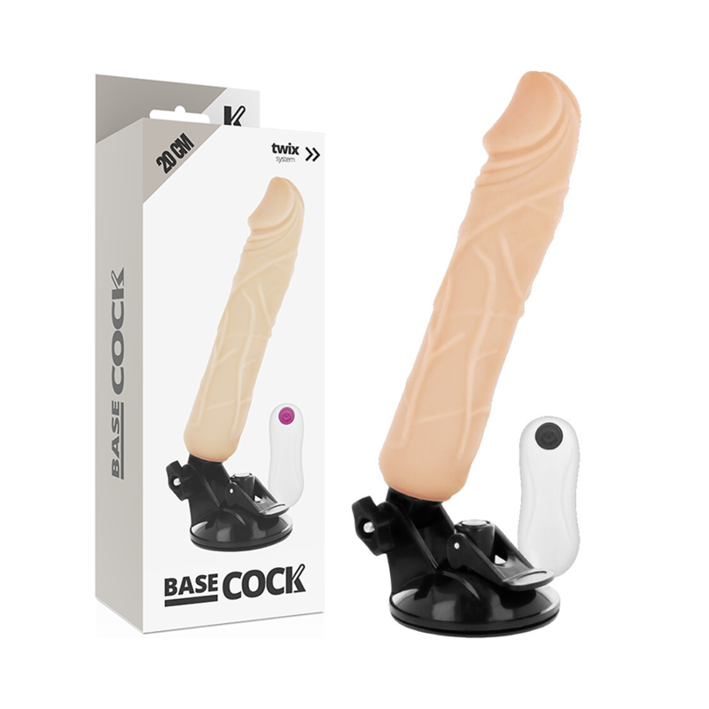 Basecock Vibrador de Control Remoto Natural Realista 20 Cm -o- 4 Cm